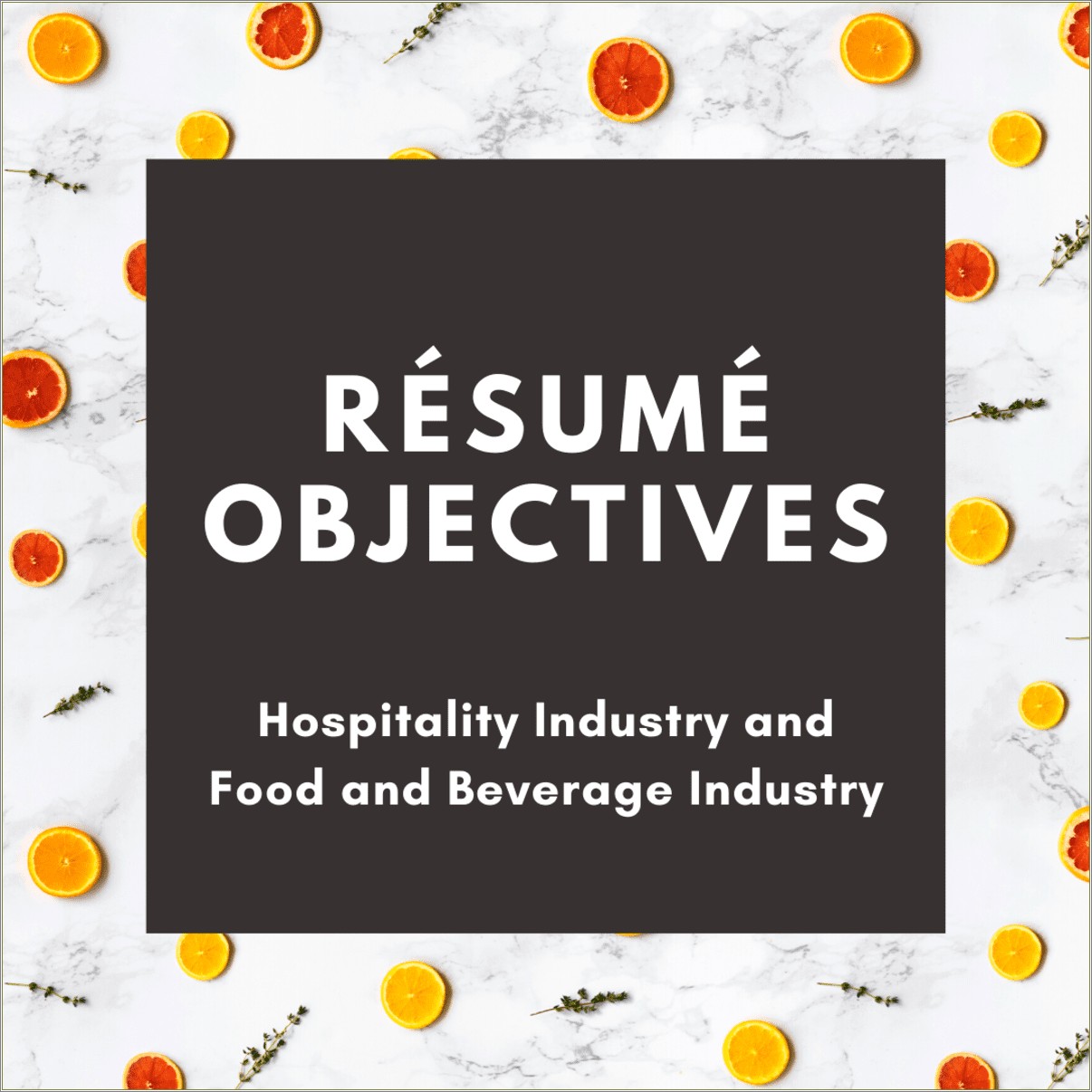 Resume Career Objective Examples Food Service