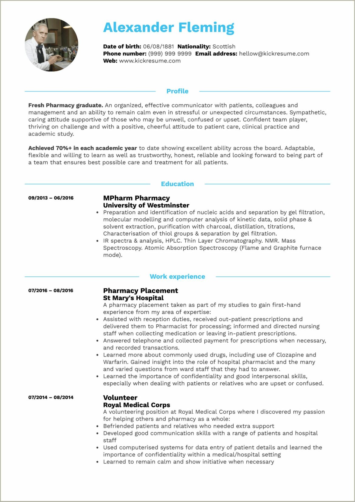 Resume Career Objective Examples Medical Field