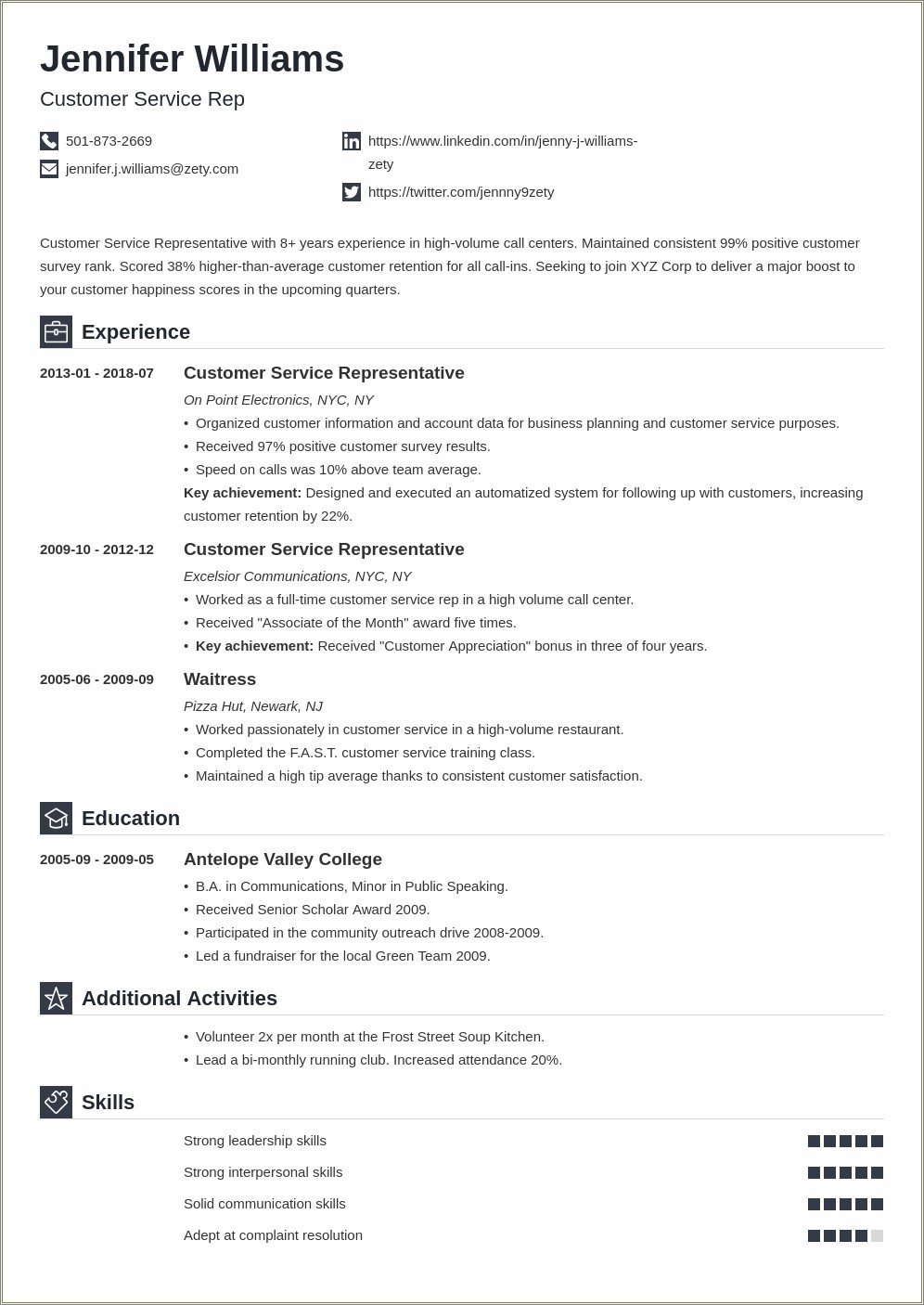 Resume Company Used To Work For