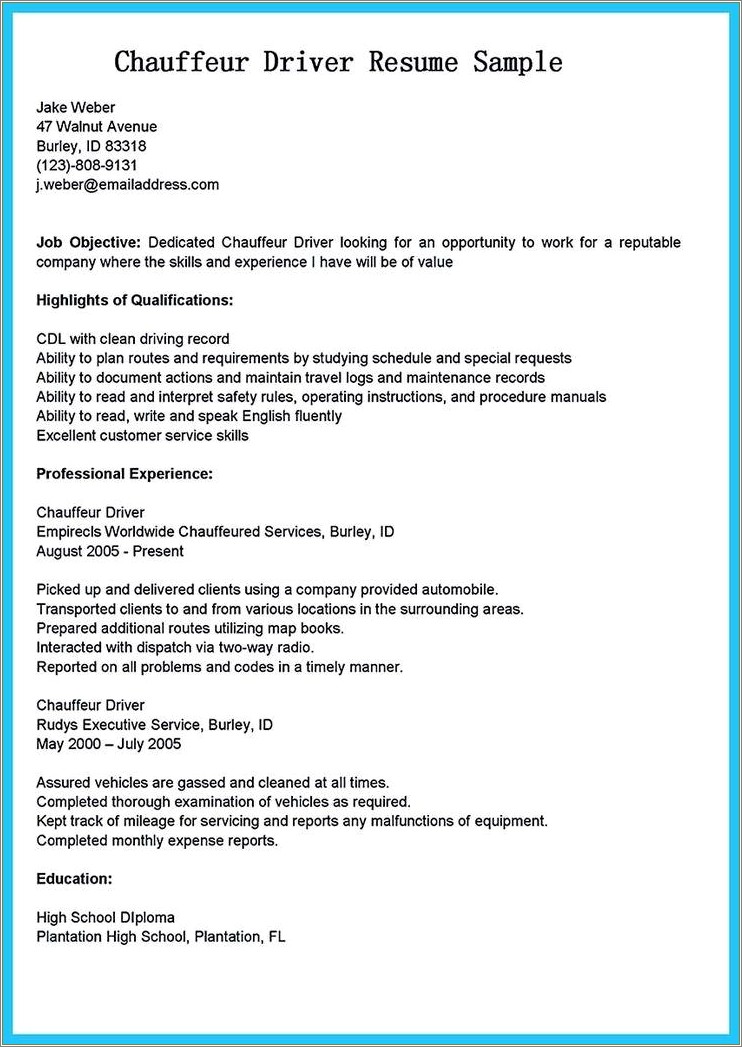 Resume Copy Word For Word From Job Description