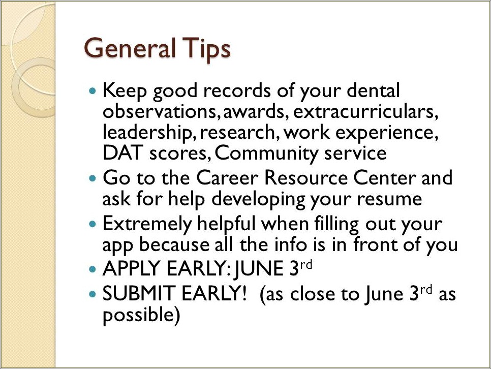 Resume Corporate Job Dentist Site Forums.studentdoctor.net