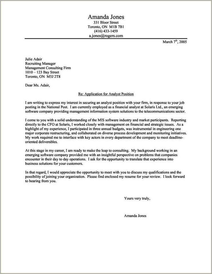 Resume Cover Letter And Writing Samples