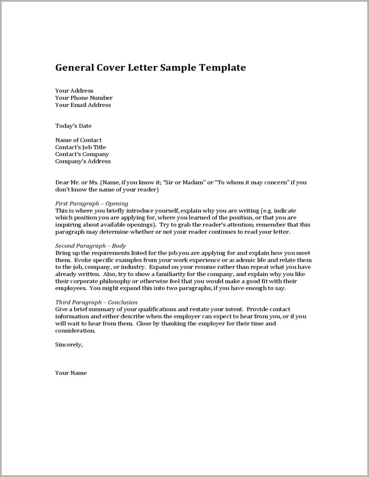 Resume Cover Letter Example For First Job