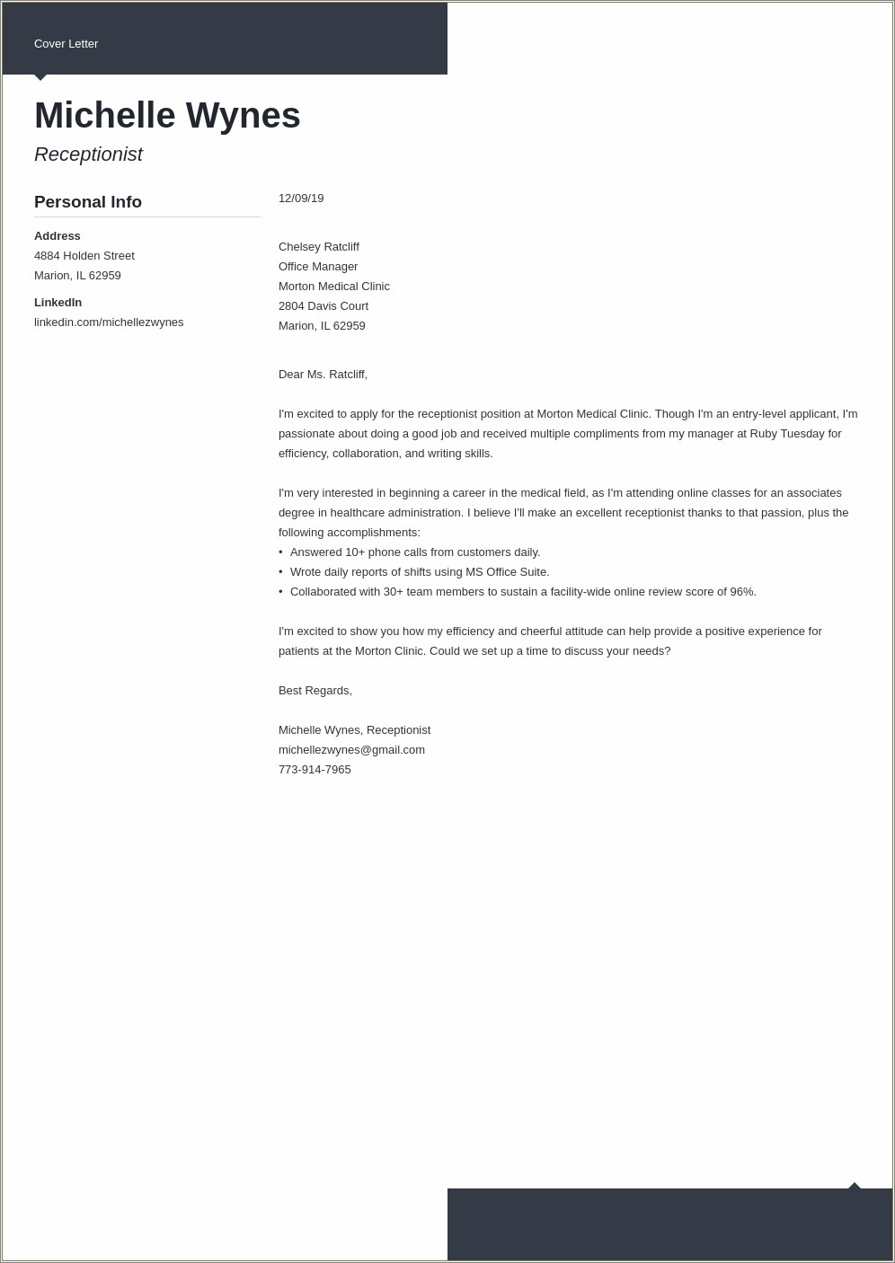 Resume Cover Letter Examples For Tour Guide