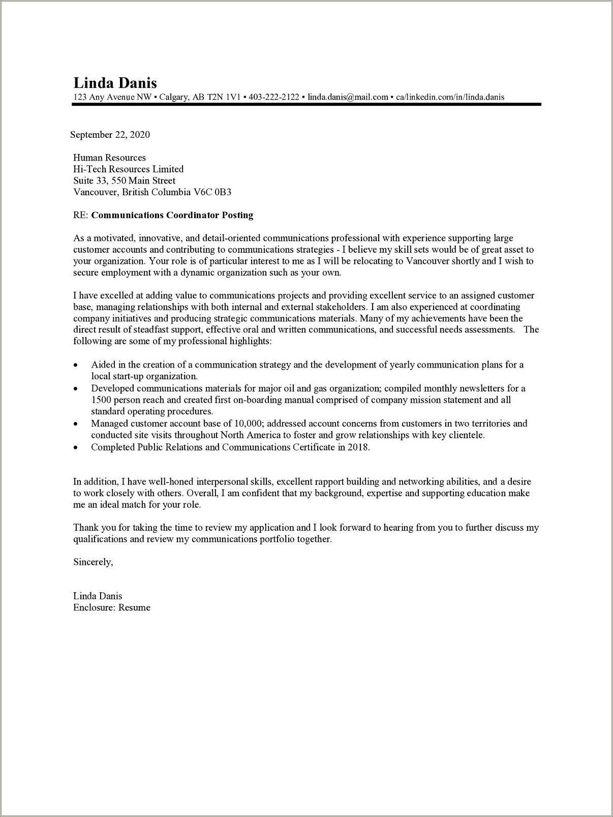 Resume Cover Letter Examples Looking For New Experieces
