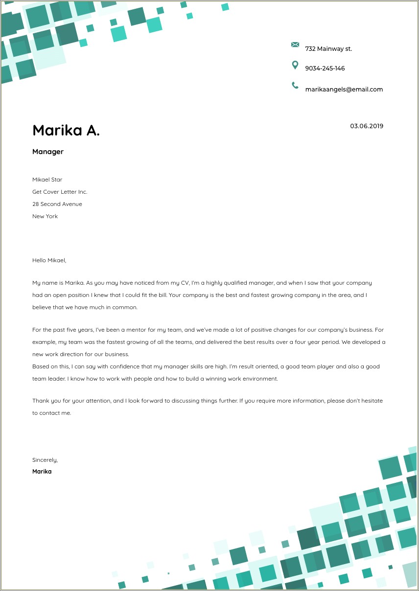 Resume Cover Letter Samples For Retail Sales