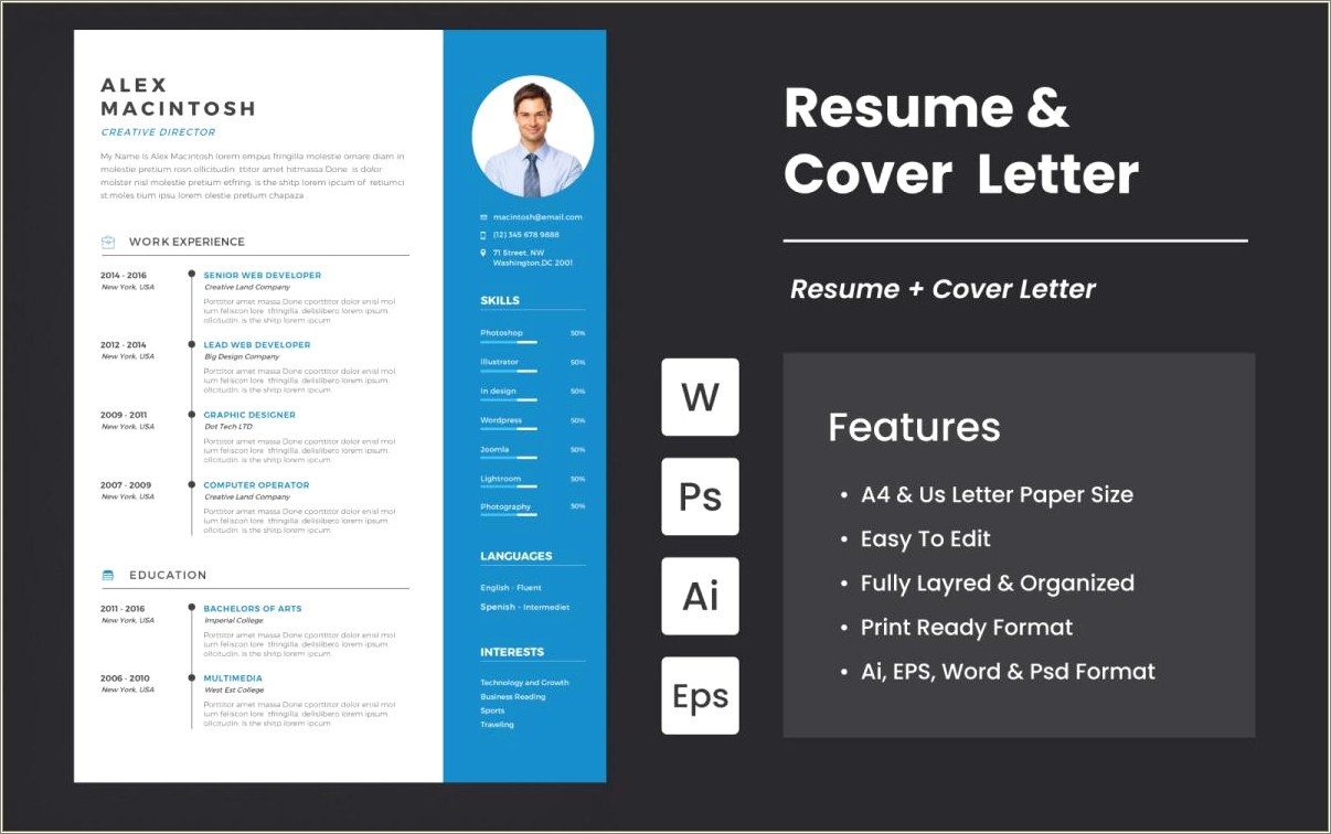 Resume Cover Letter Template Word 2010