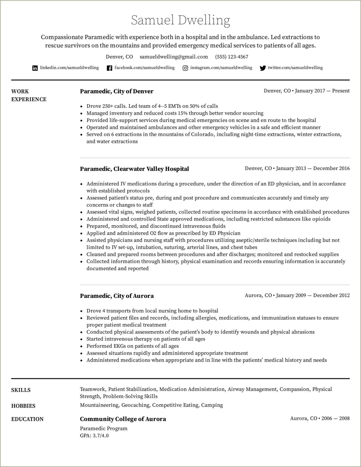 Resume Description Of An Advanced Medical Support Assistant