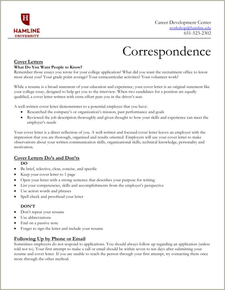 Resume Dos And Don'ts Covers Letter