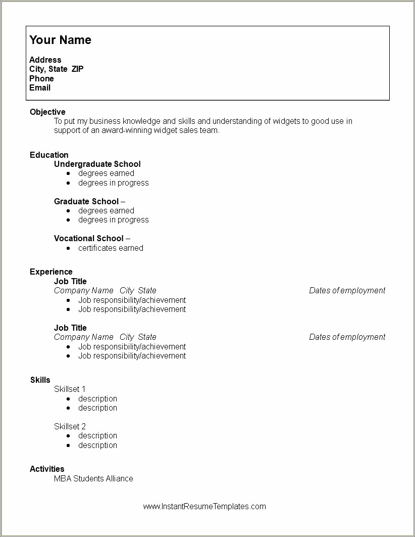 Resume Education Examples For College Students