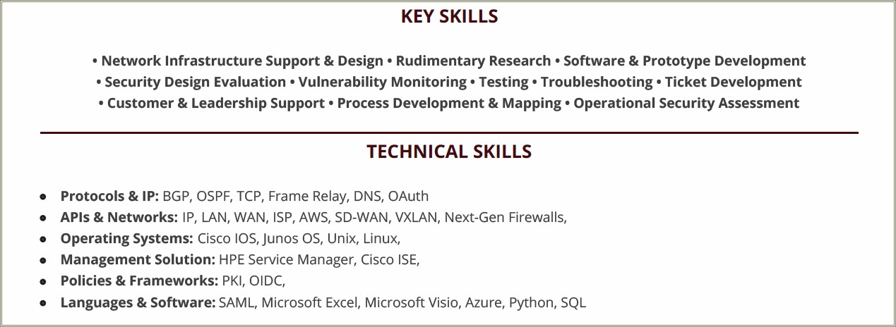Resume Entry Level Skills Familiar With