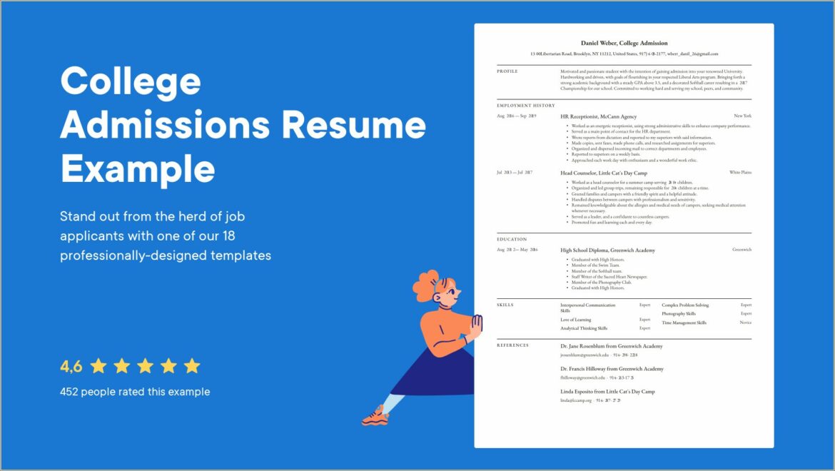 Resume Example For Admissioion In University Of Arizona