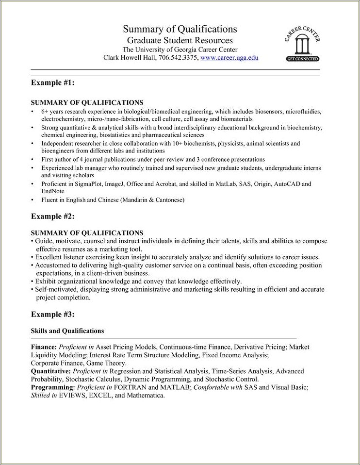 Resume Example For Biomedical Engineer Doc