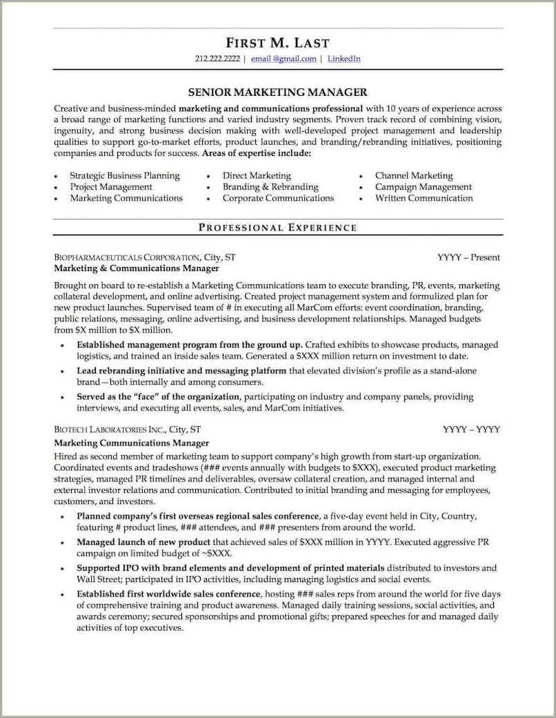 Resume Example Of Successful Federal Job Application