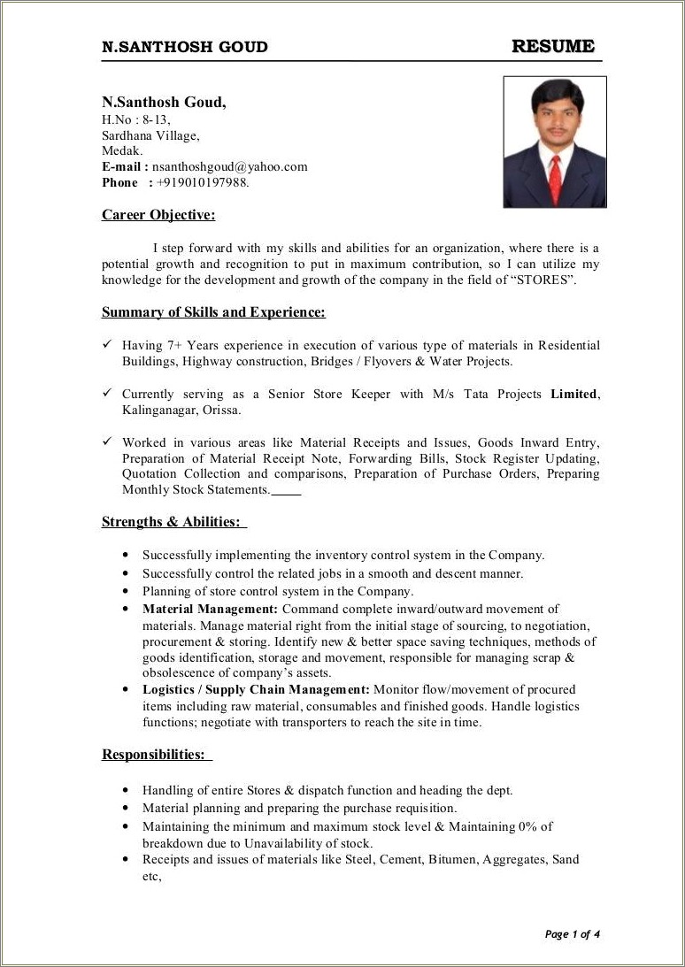Resume Example Sentences Purchasing And Leasing