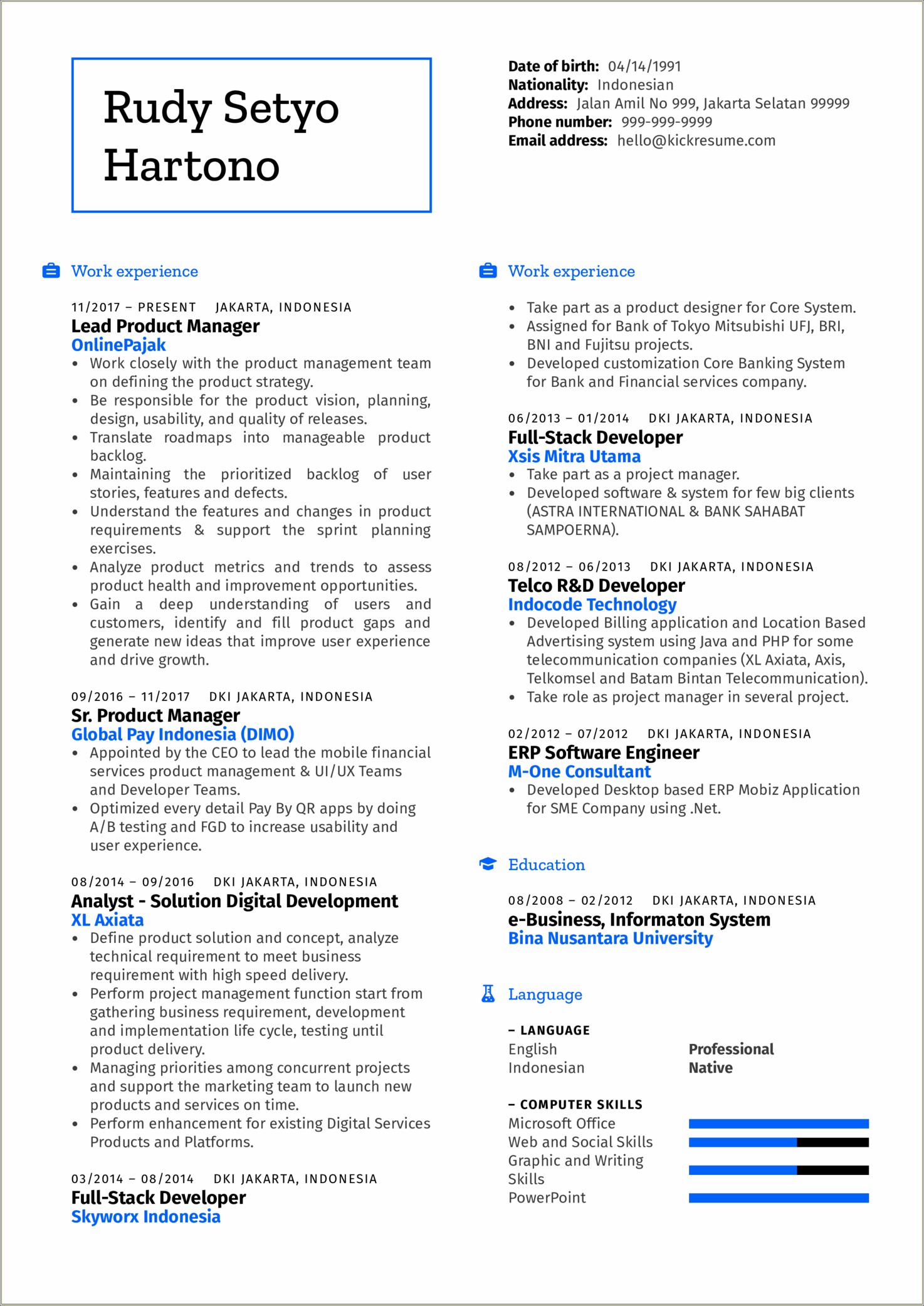 Resume Example Travel Field Engieer Customer Service Experience
