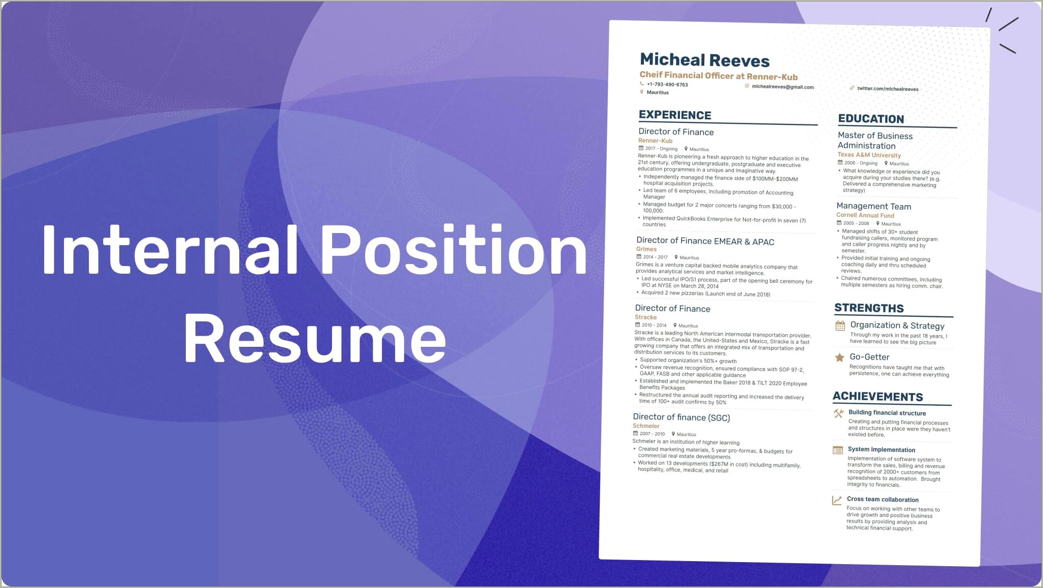 Resume Examples 2 Positions Same Company