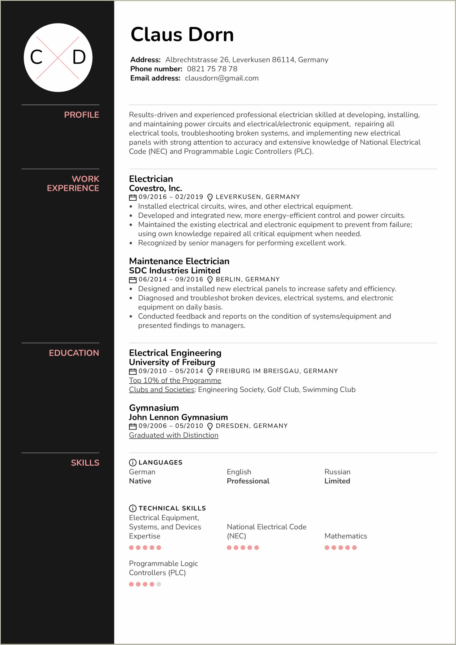 Resume Examples After Additional Educational Break