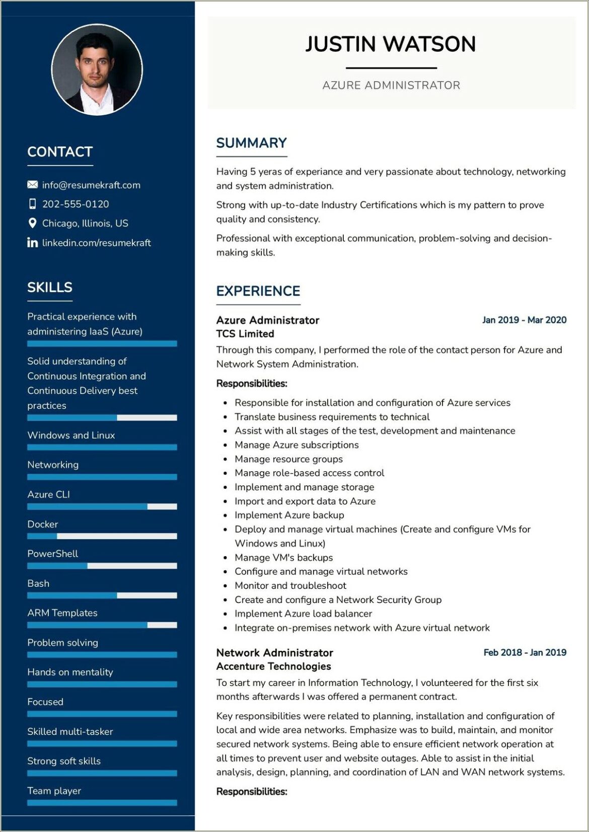 Resume Examples Azure Cloud Engineer Resume