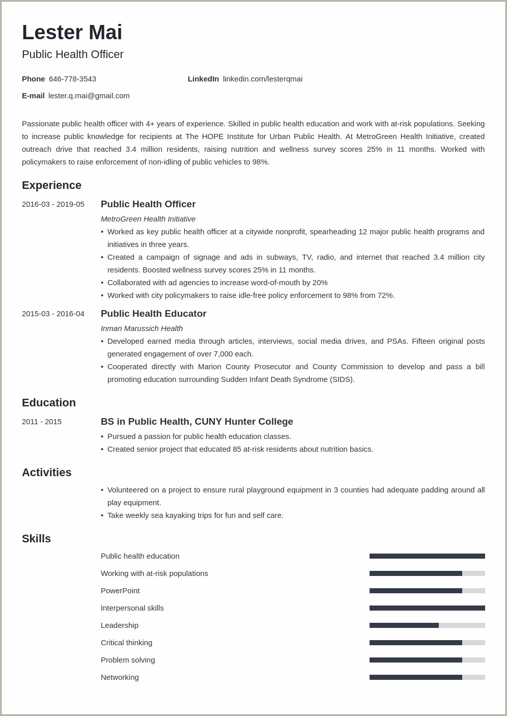 Resume Examples College With Healthcare Experience