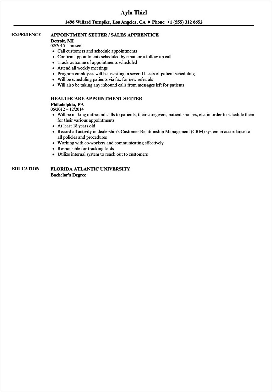 Resume Examples For 18 Year Old