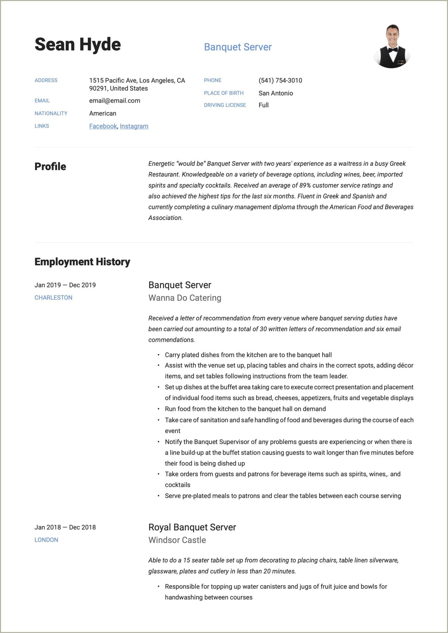 Resume Examples For Event Chair For Club