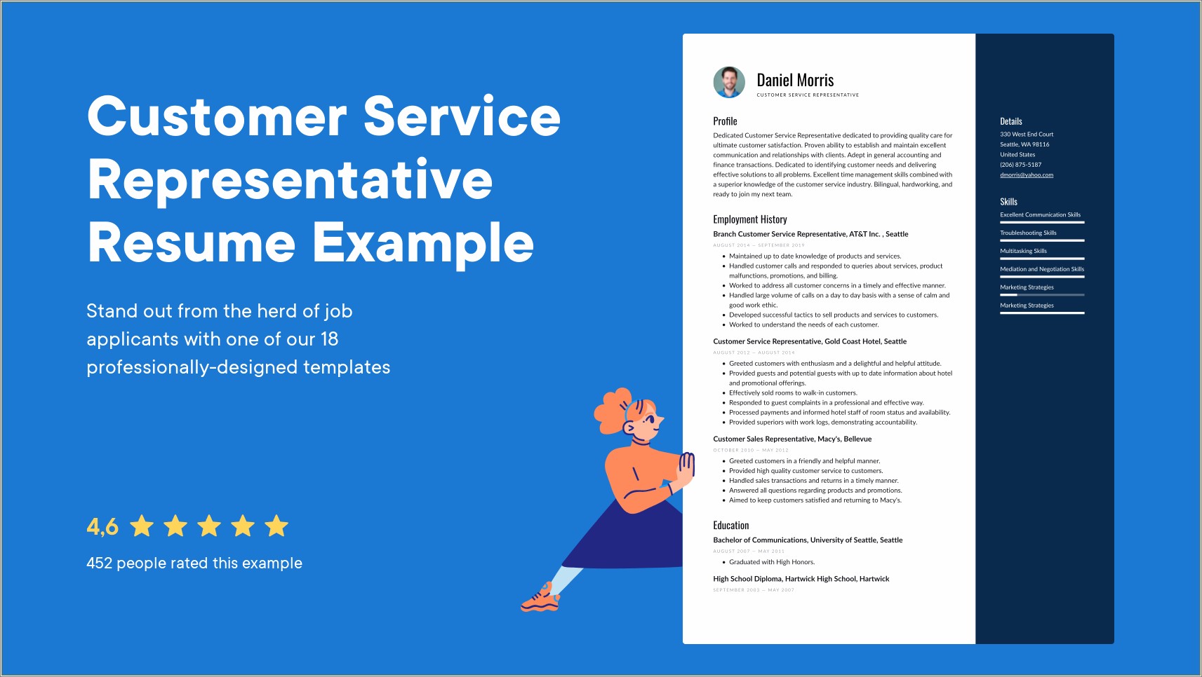 Resume Examples For Guest Service Agent