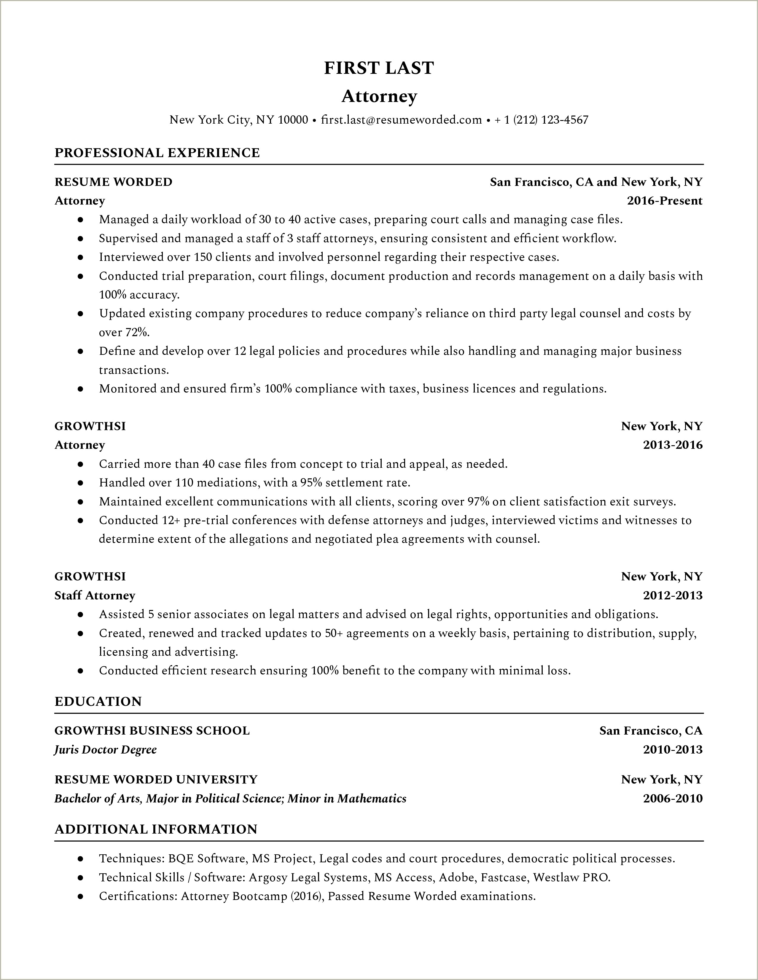 Resume Examples For Law Firm Runner