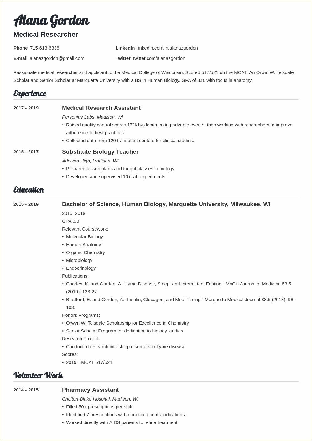 Resume Examples For Mbbs Stufying In Us