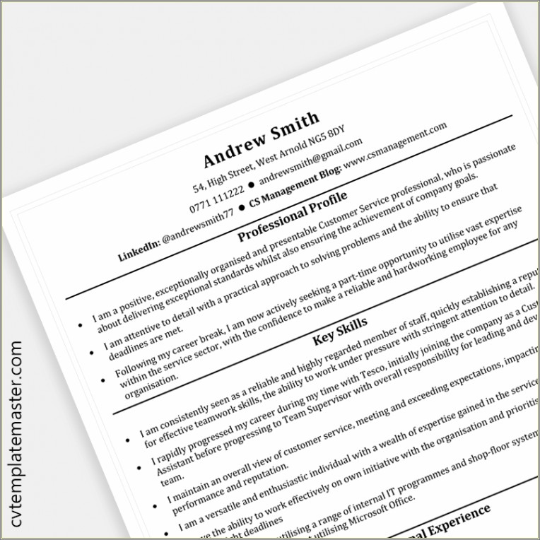 Resume Examples For People With Work Gaps