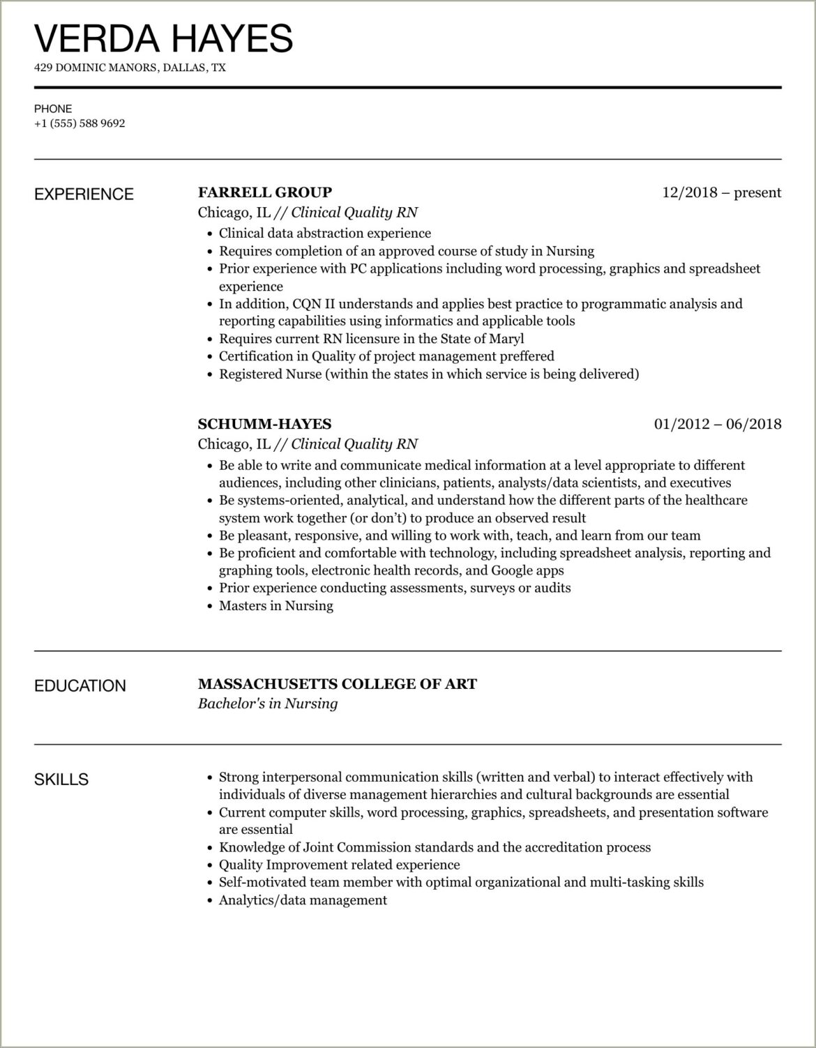 Resume Examples For Quality Assurance Nurse Pharmacovigilance