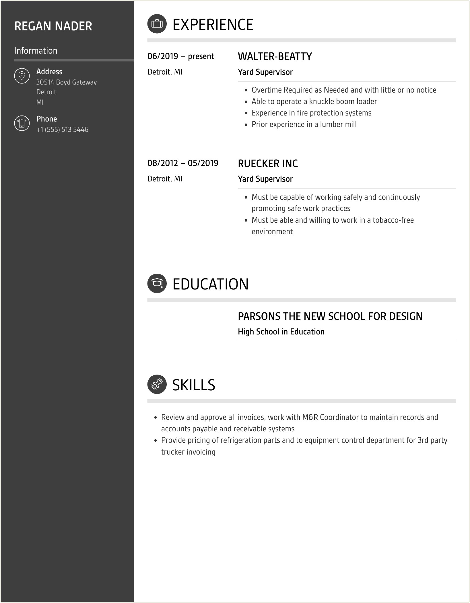 Resume Examples For Students With Little Experience