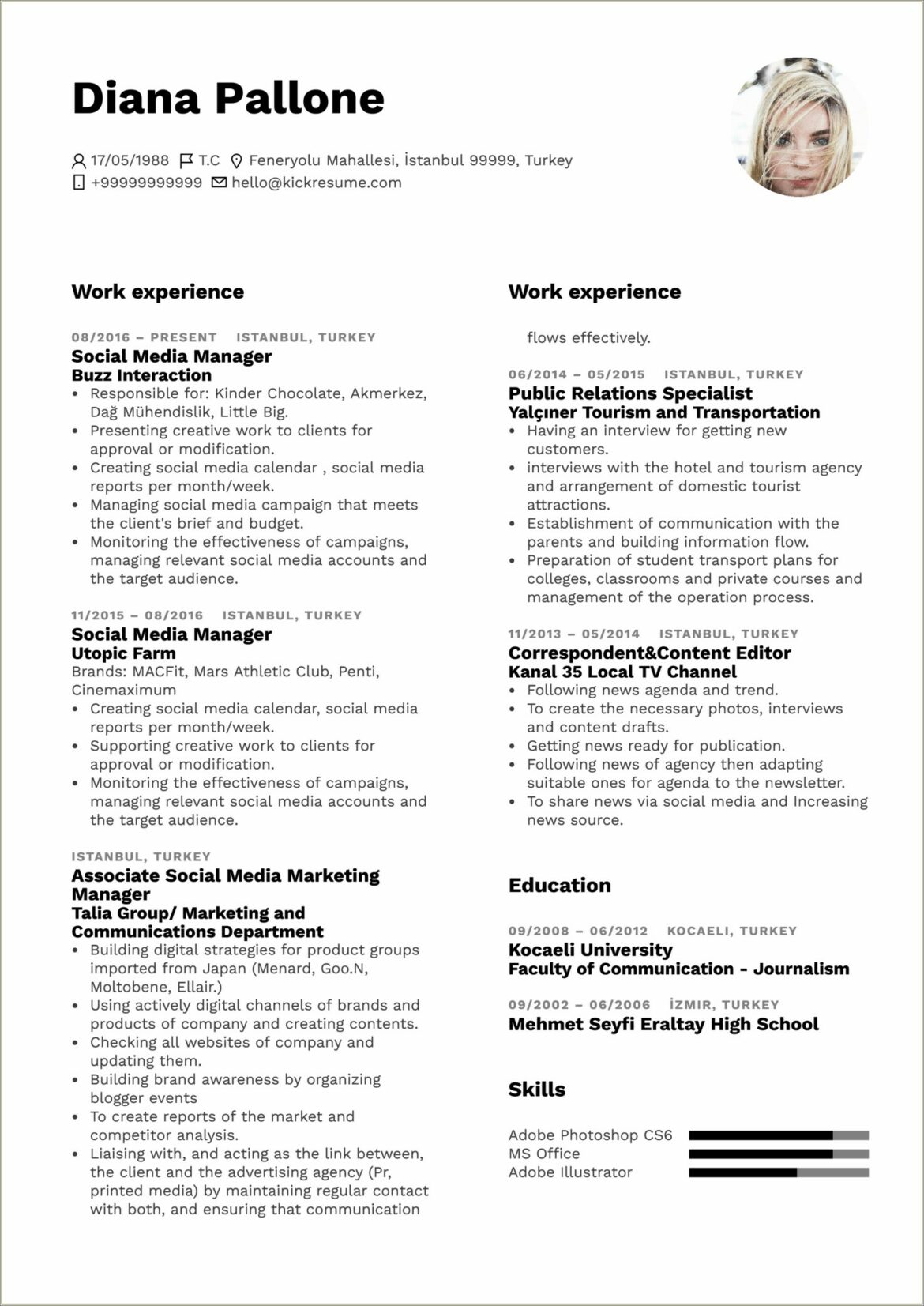 Resume Examples For Web Copy Editor