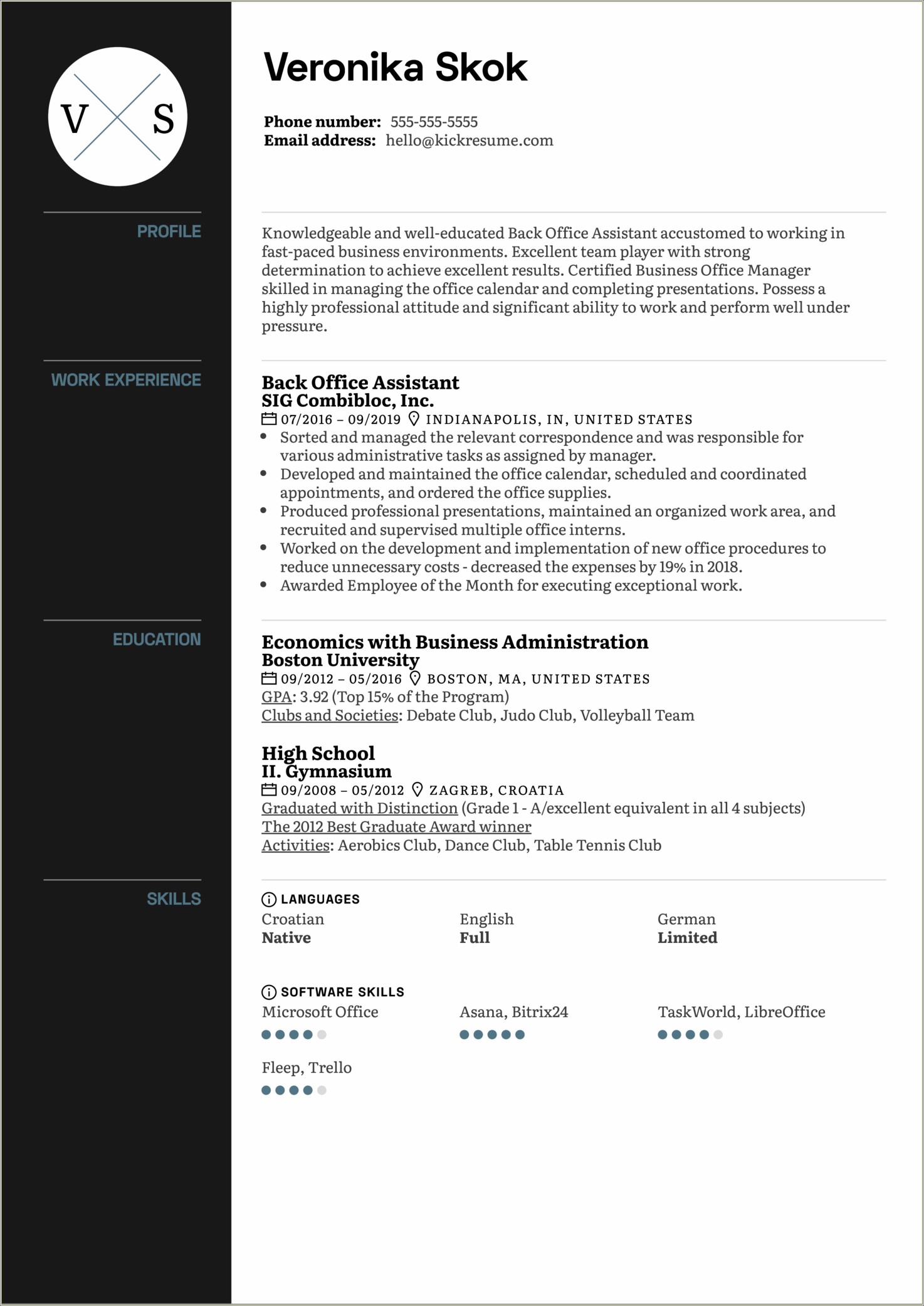 Resume Examples For Working With A Team