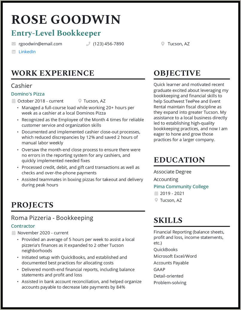 Resume Examples Objective Office Manager Accounting