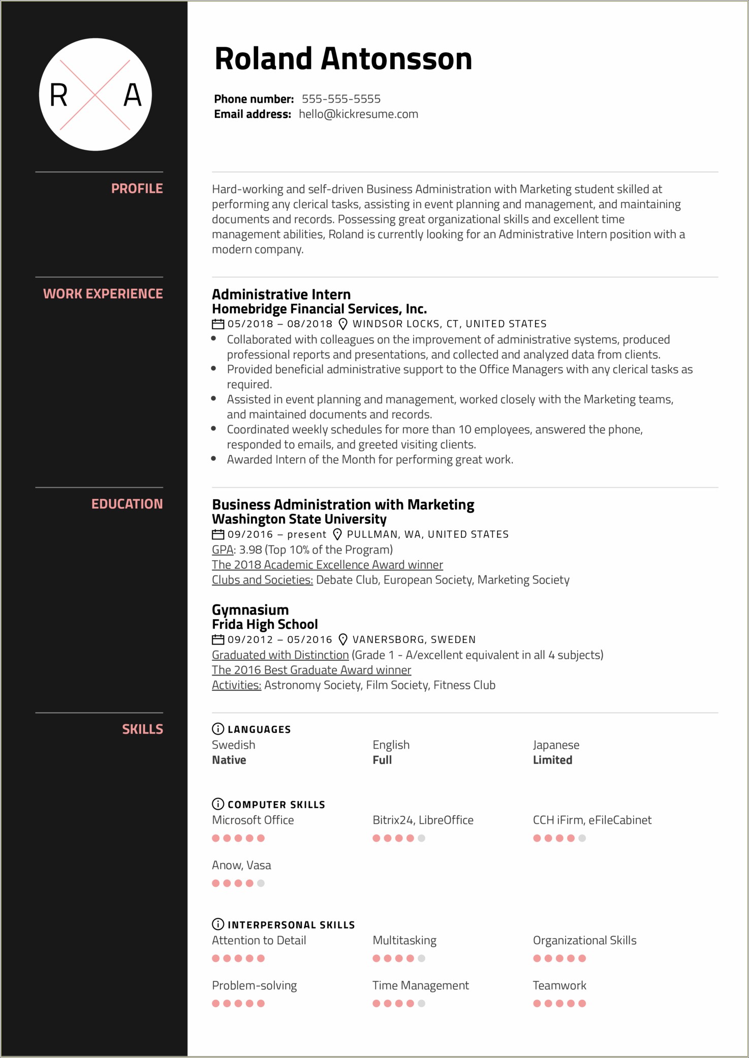 Resume Examples To Apply For Clerical Administration