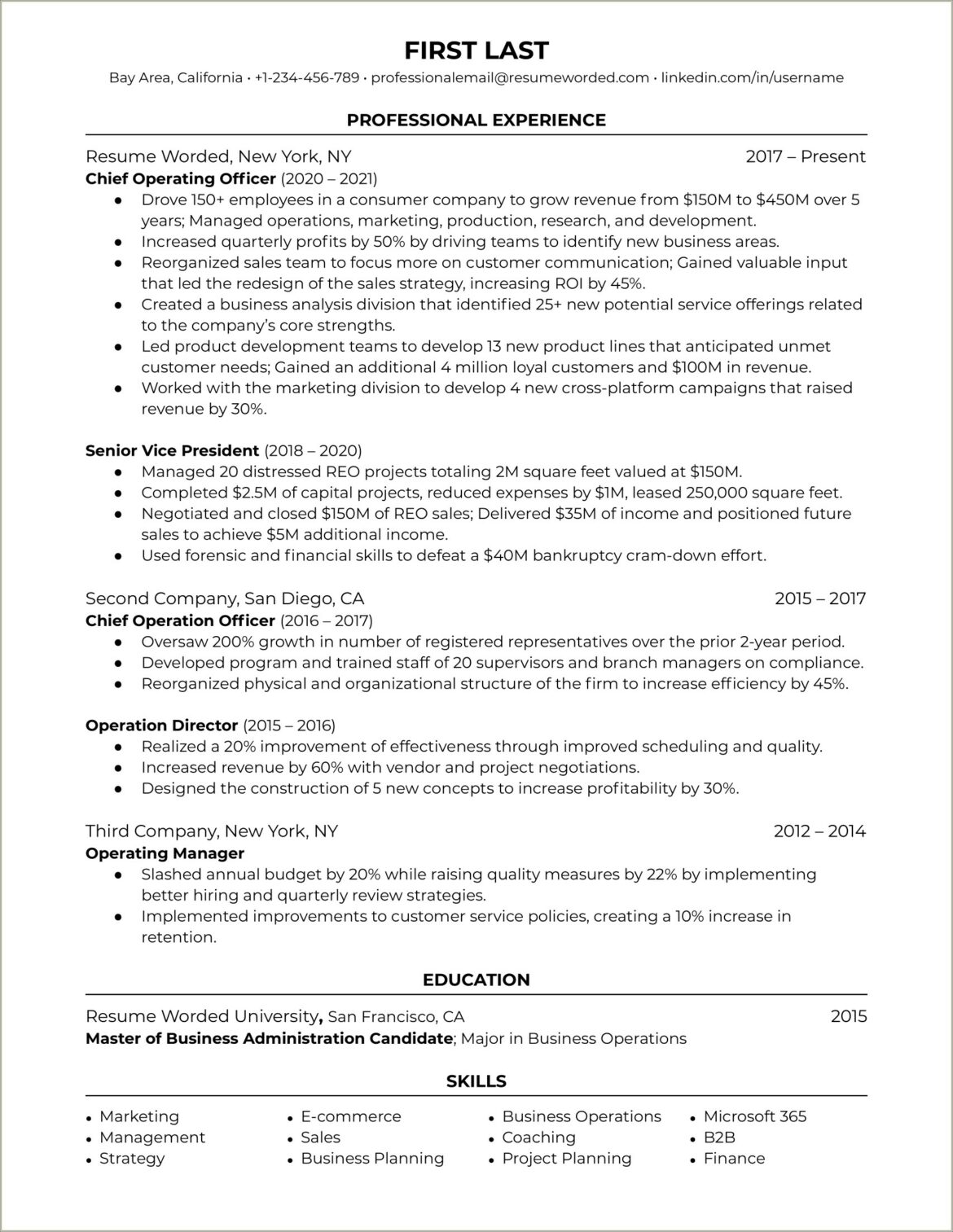 Resume Examples With Accomplishments Under Work Experienec