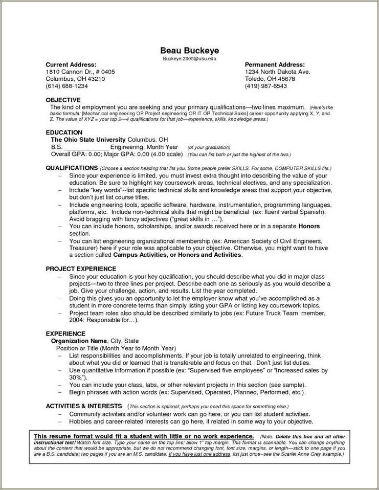 Resume Examples With Education On Top