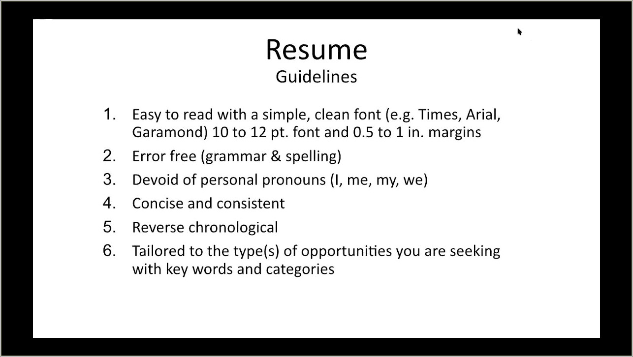 Resume Font With Nice G Letter