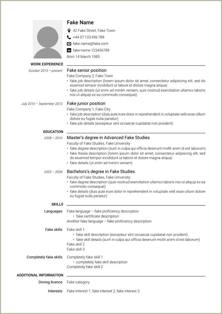 Resume For 1.5 Year Experience