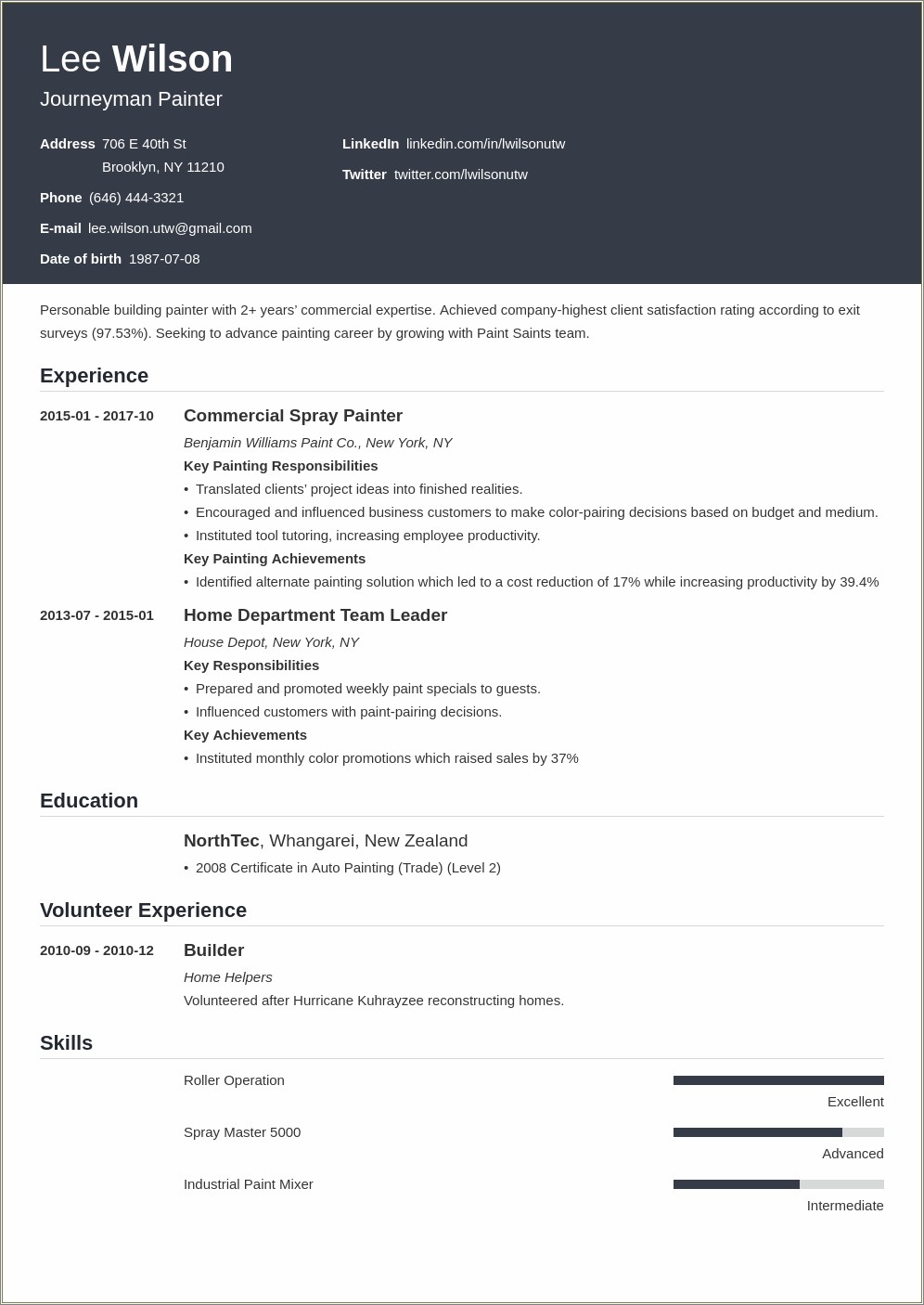 Resume For A A Beauty Pageant Sample