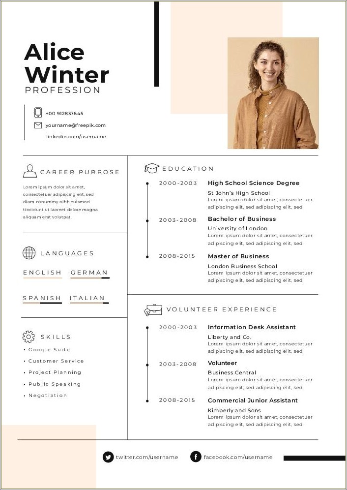 Resume For A High Schooler Template