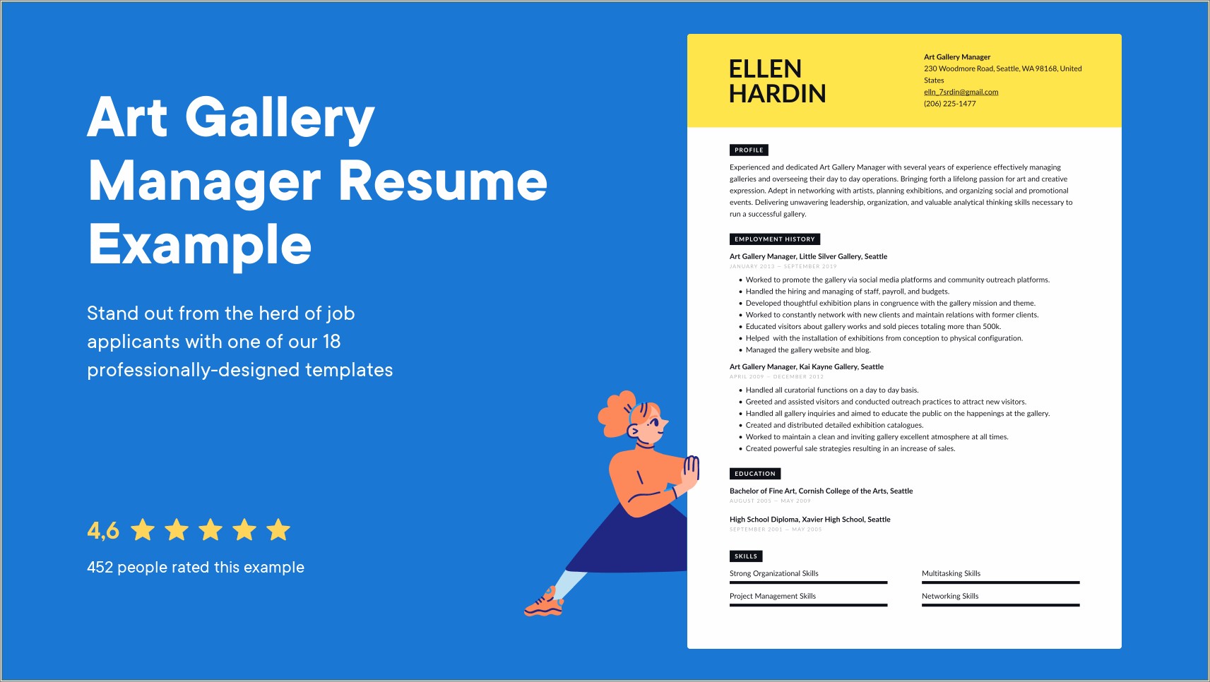 Resume For Art Gallery Manager Position