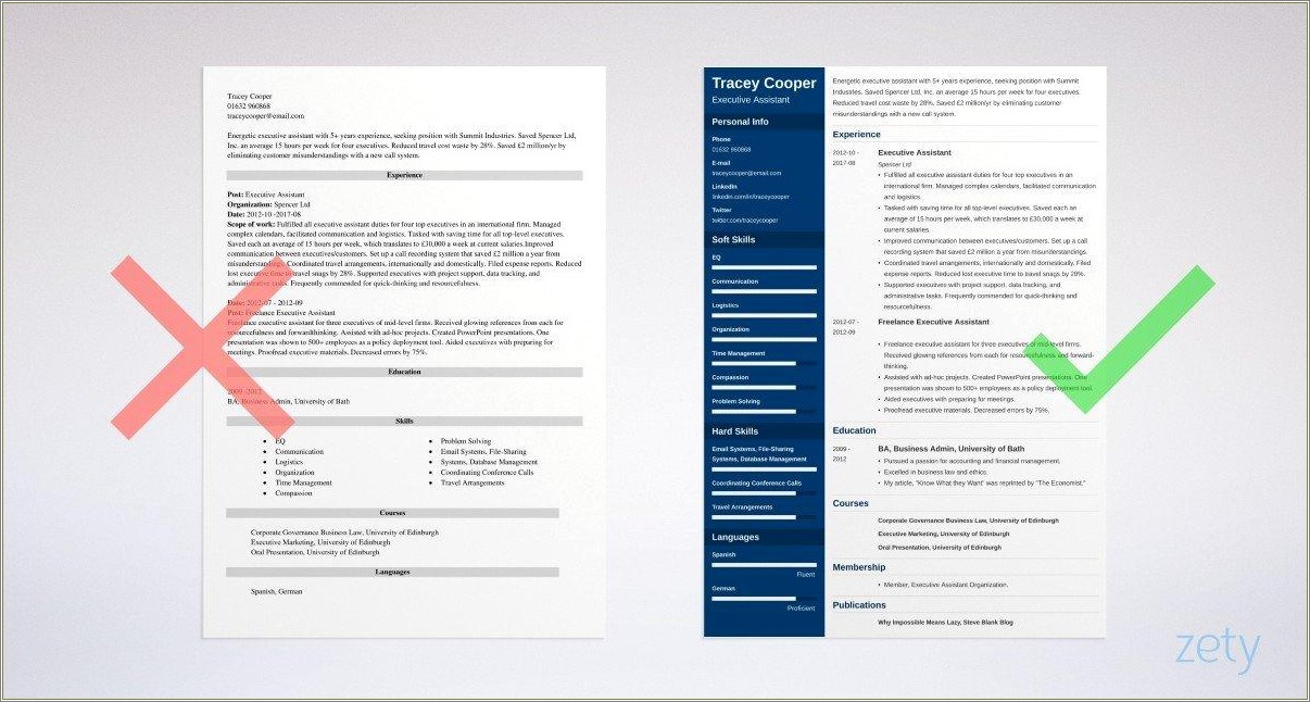 Resume For Assistant Of Ceo Template