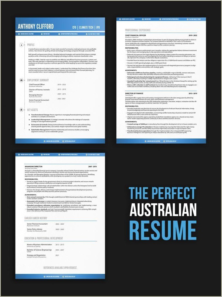 Resume For Australian Part Time Jobs