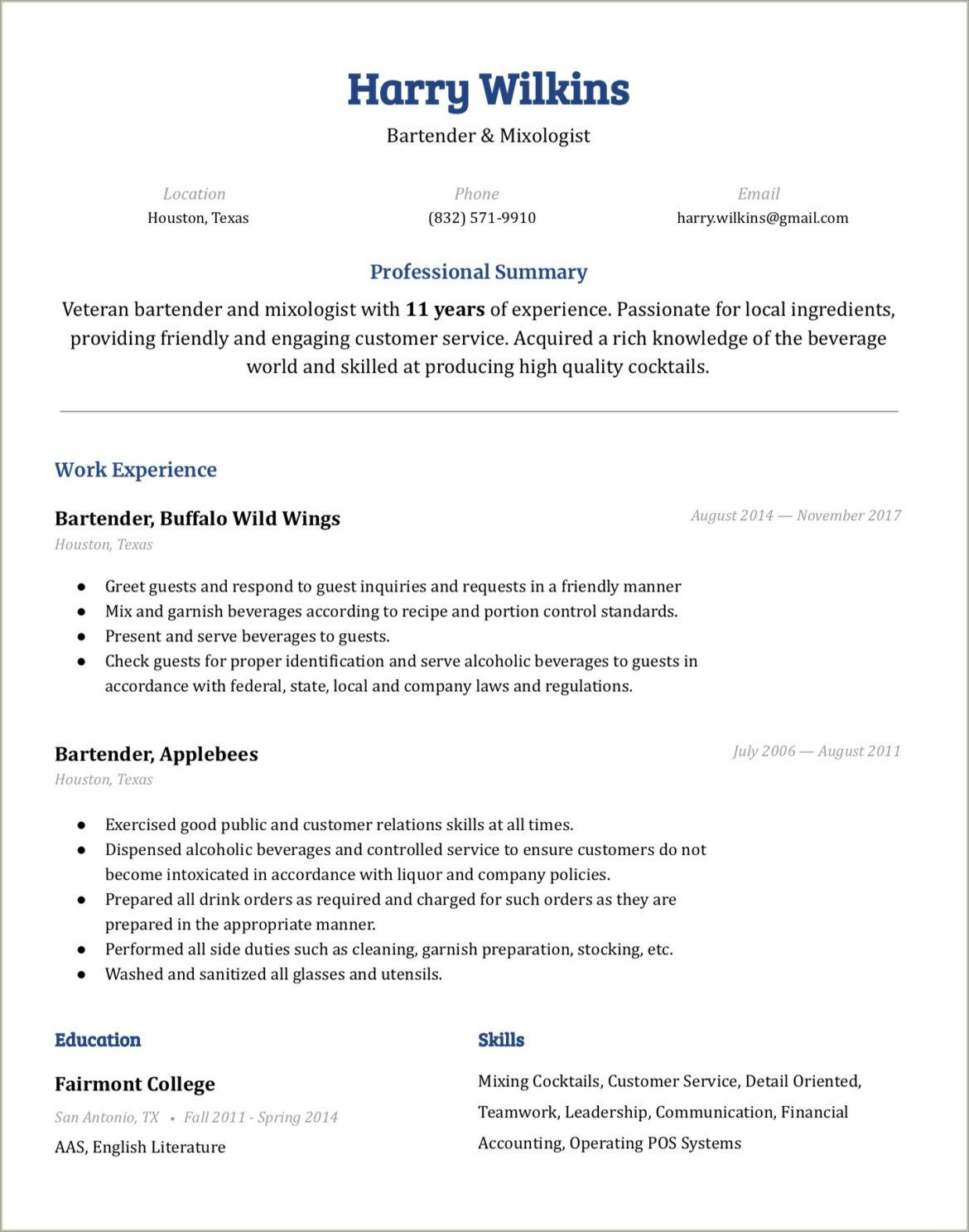 Resume For Degree Students Free Download