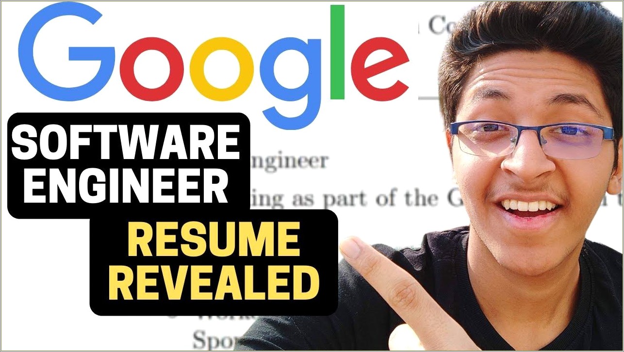 Resume For Google Engineer Job