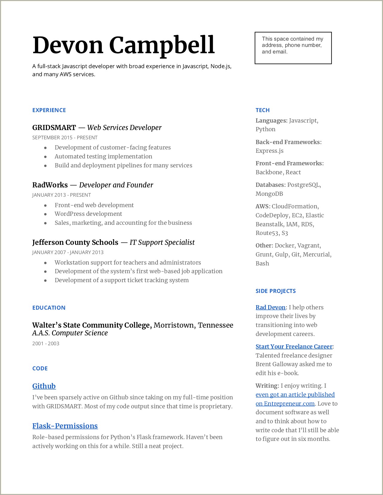Resume For Graduates With No Experience