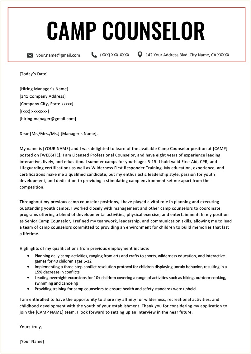 Resume For High School Student Recommendation Letter