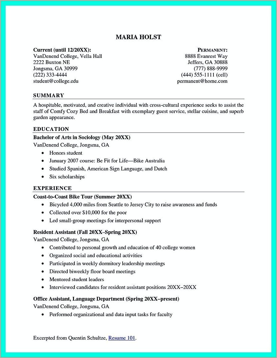 Resume For It Support No Experience